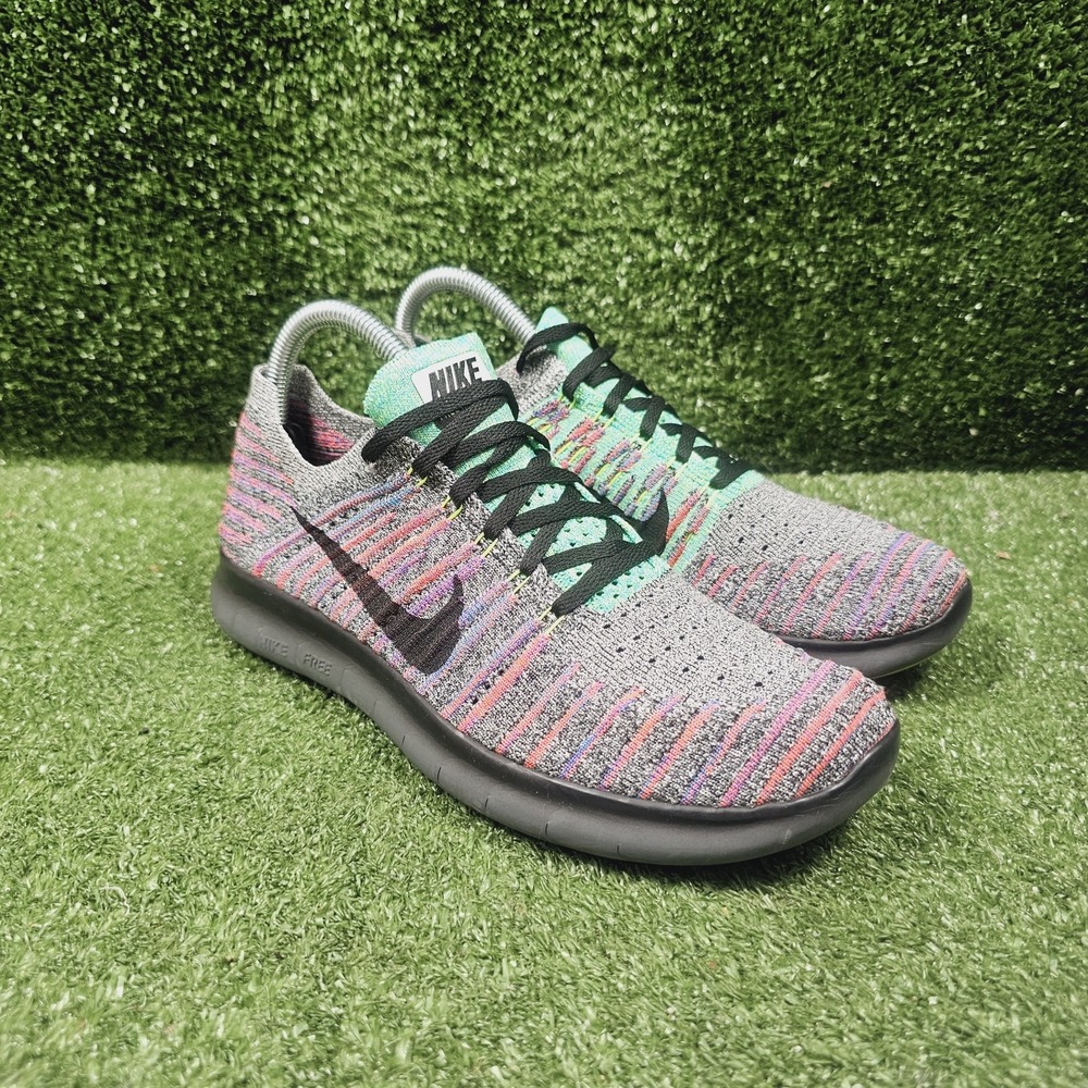 Nike Free RN Flyinit Multicolor Athletic Running Sneakers 831070-108 Womens 8